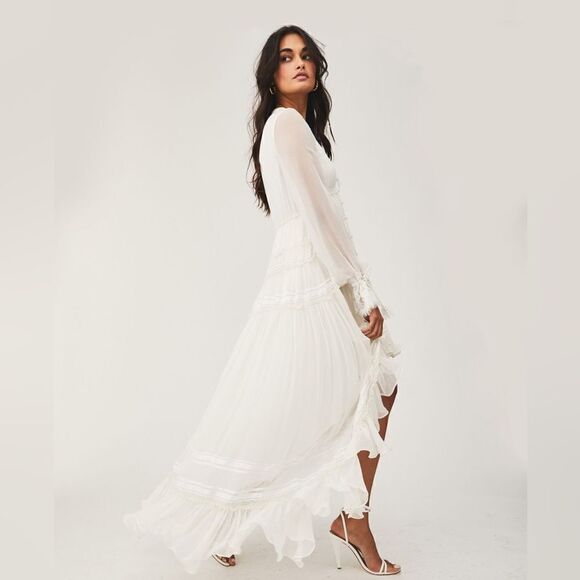 Free People Rococo Sand Low Long Dress - Picture 4 of 11